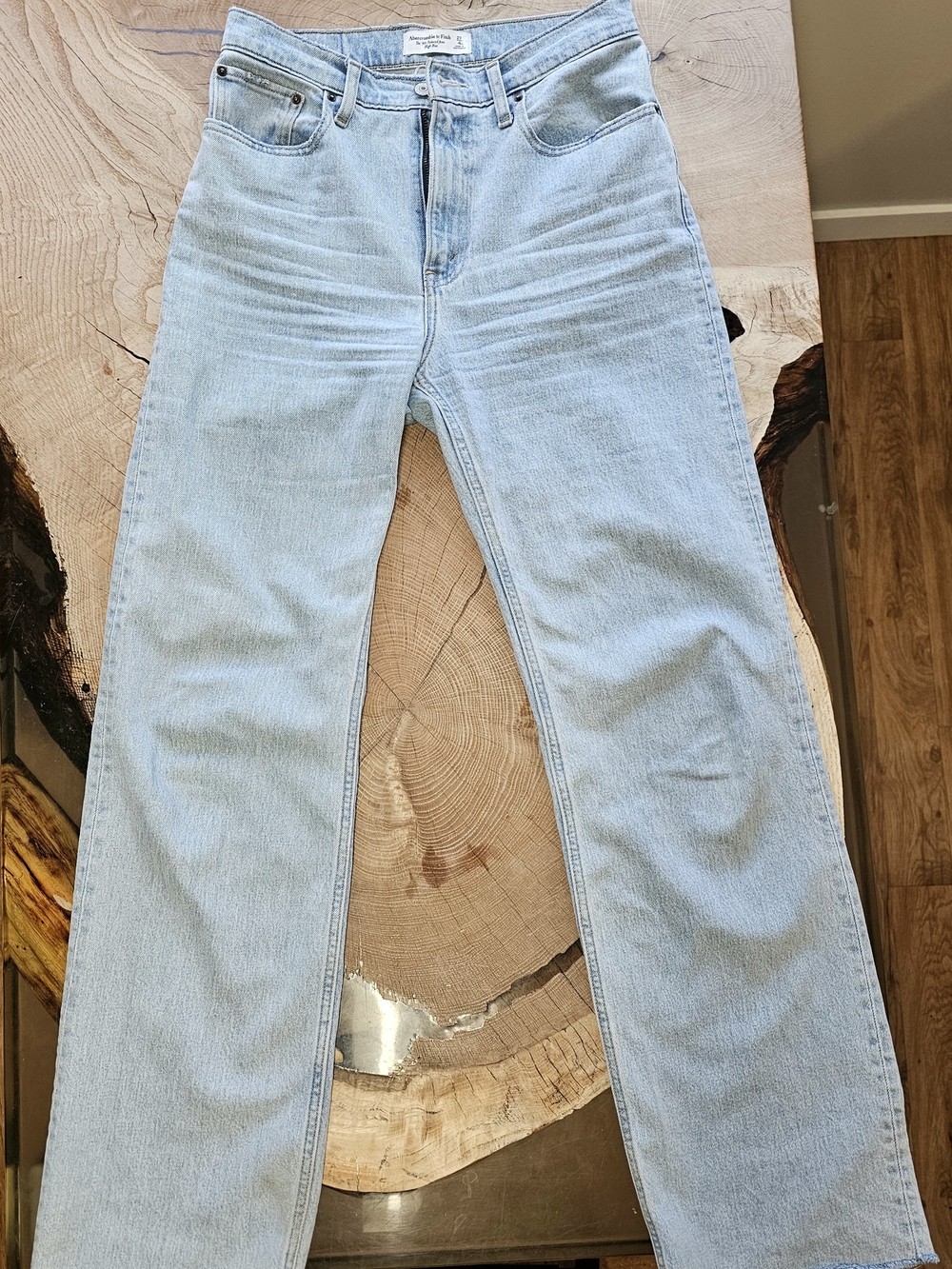 Abercrombie & Fitch Light Blue High Rise - Extra Long